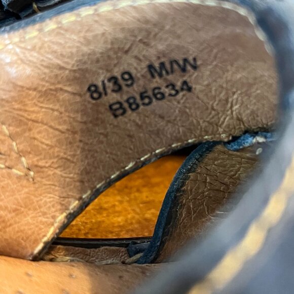 Women's Born Handcrafted Black Leather Open-Toe Slide Sandals Size 8.5 - Picture 8 of 8